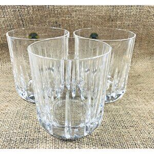 RCR Royal Crystal Rock Italian Whisky Glasses 24% Lead Crystal Set of 3